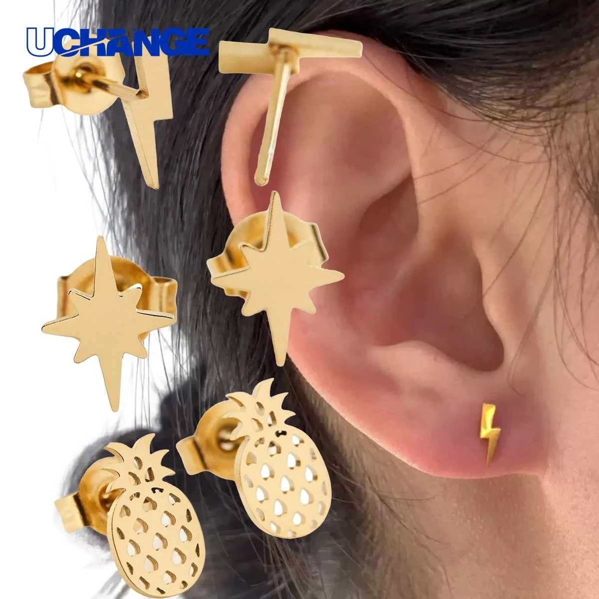 Stainless Steel Stud Earrings 1