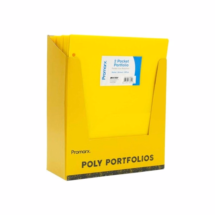 2 Pocket Poly Portfolios - Yellow