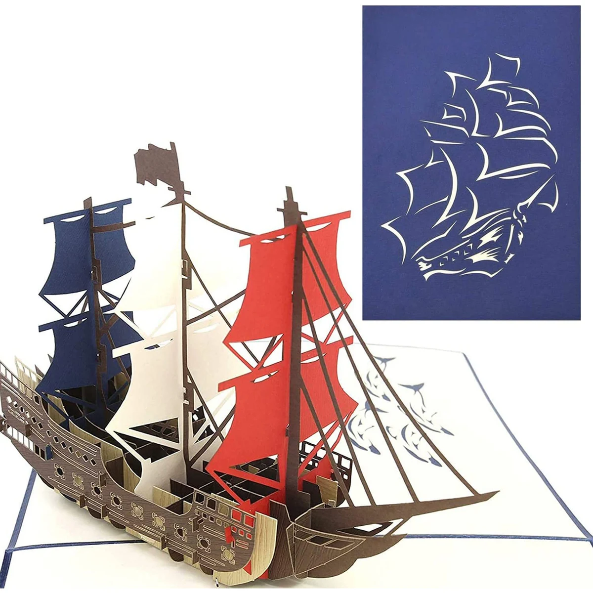Man O' War Ship Pop Up Card 1
