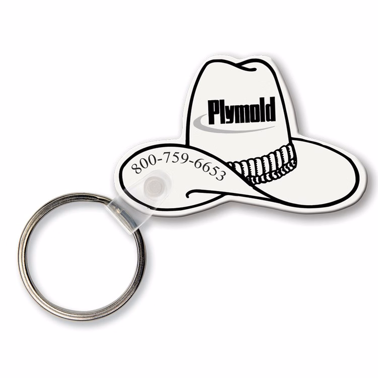 Western Hat Key Tag (Spot Color)