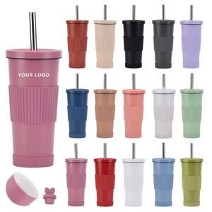 24oz Reusable Double Walled Insulated Water Bottle Tumbler 1