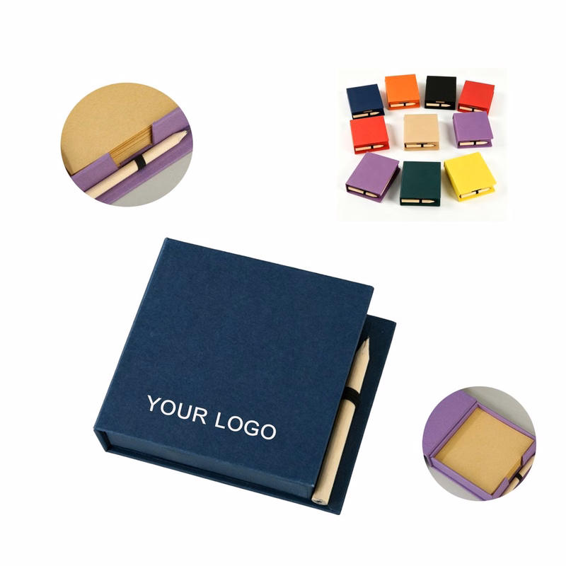 Kraft Flip Top Desktop Memo Caddy for Brand Customization