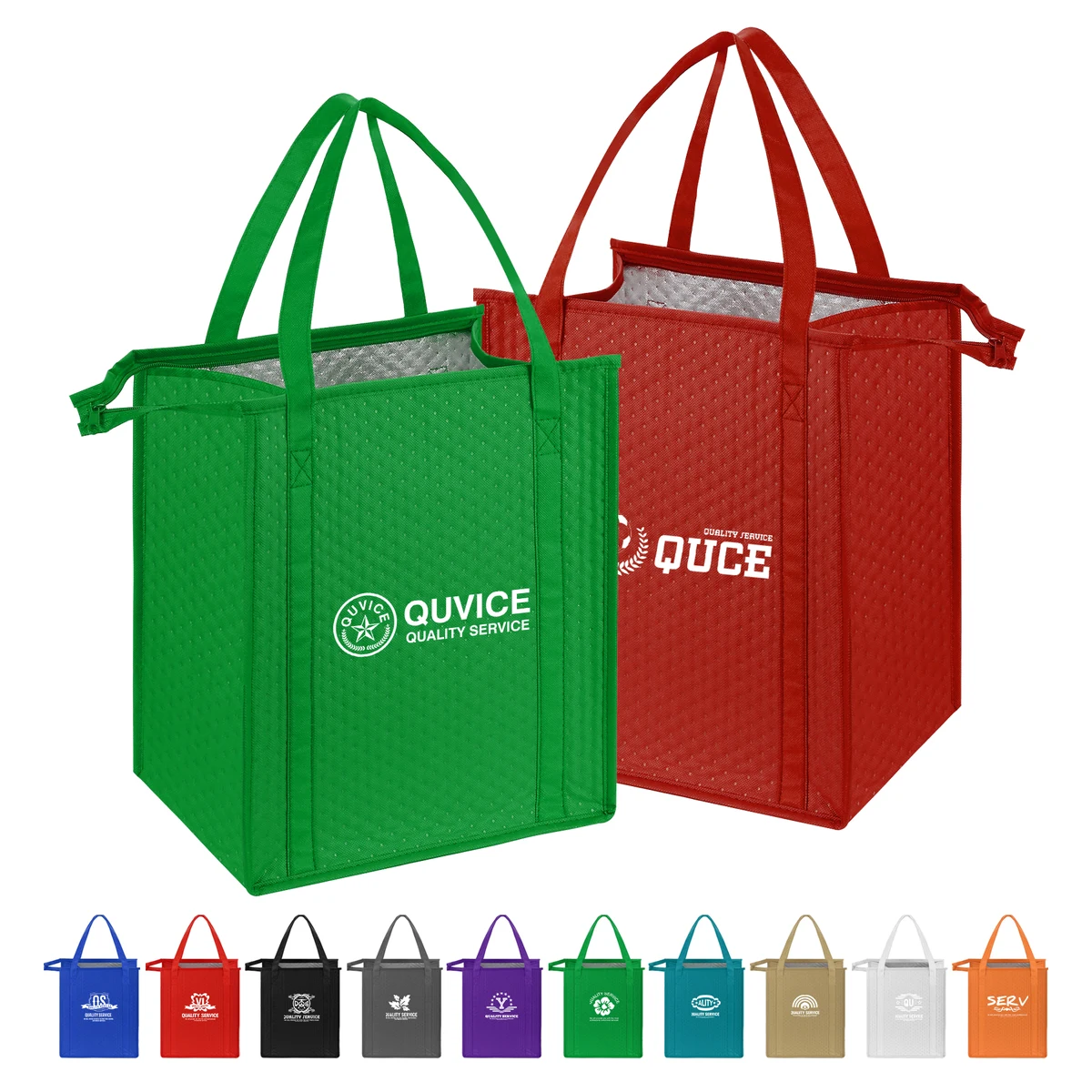 Non Woven Aluminum Foil Zipper Insulation Bag (13'' L x 15'' W x 10'' H) 1
