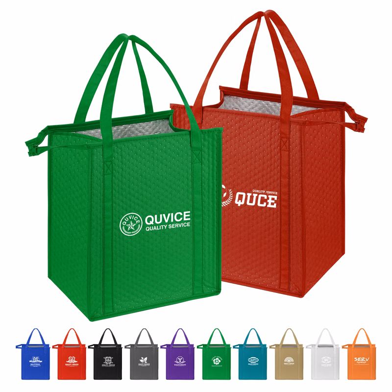 Non Woven Aluminum Foil Zipper Insulation Bag (13'' L x 15'' W x 10'' H)