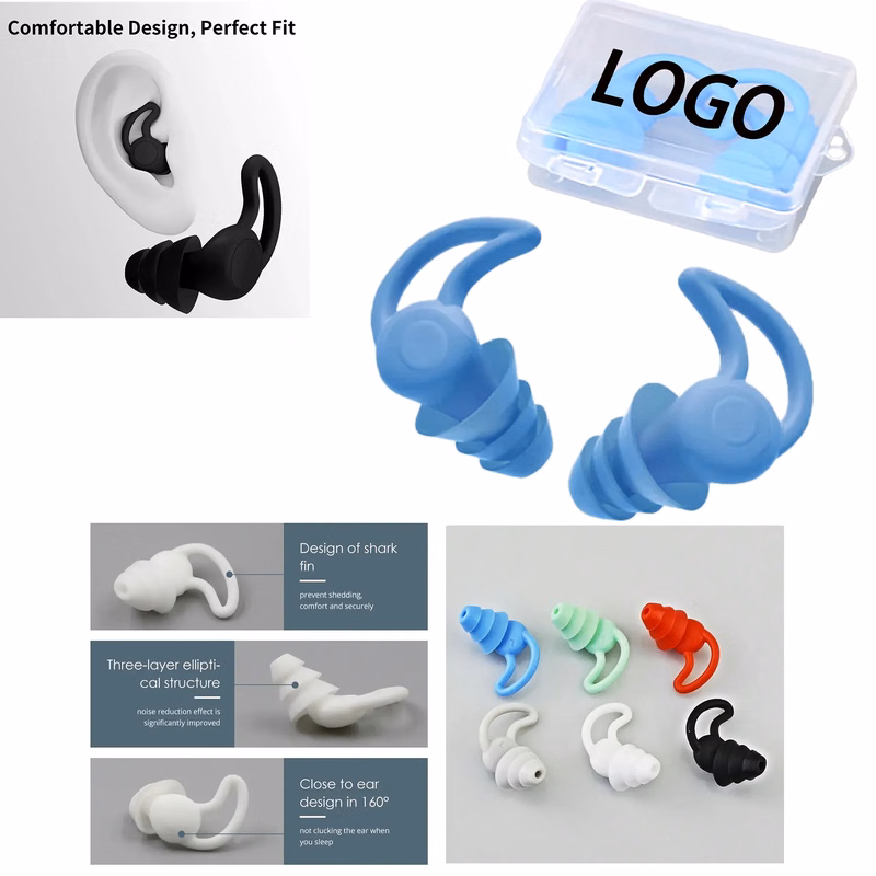 Silicone Noise-Isolating Earplugs Travel Noise Protection