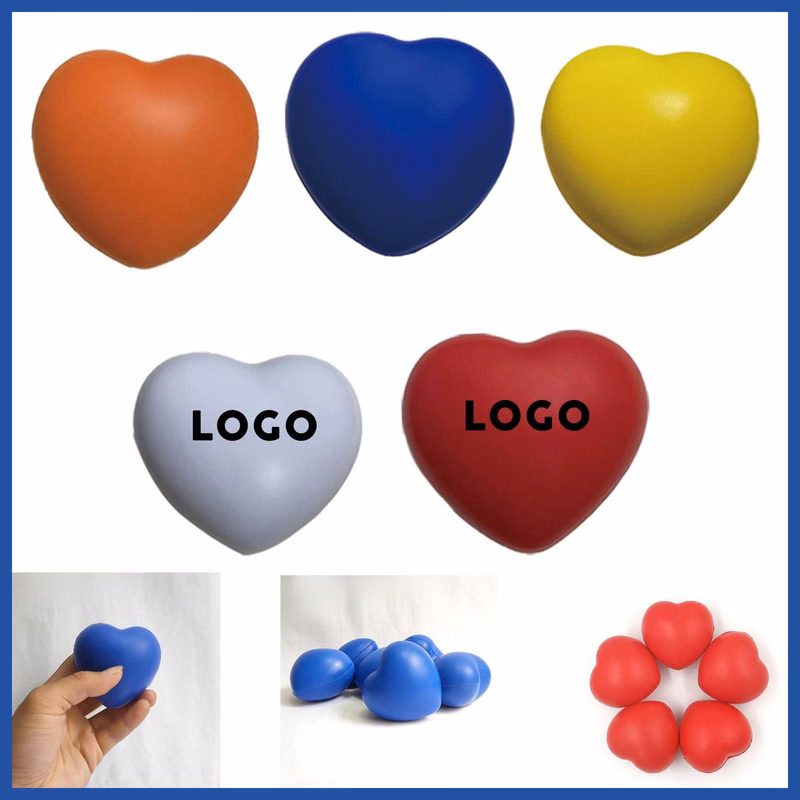 7 Inch PU Heart Stress Ball