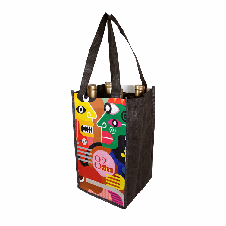 Four Bottle Wine Shopper Bag
