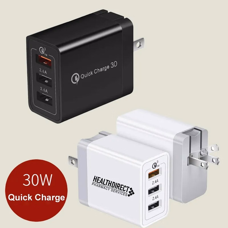 3 Port 30W Fast Charge Wall Charger
