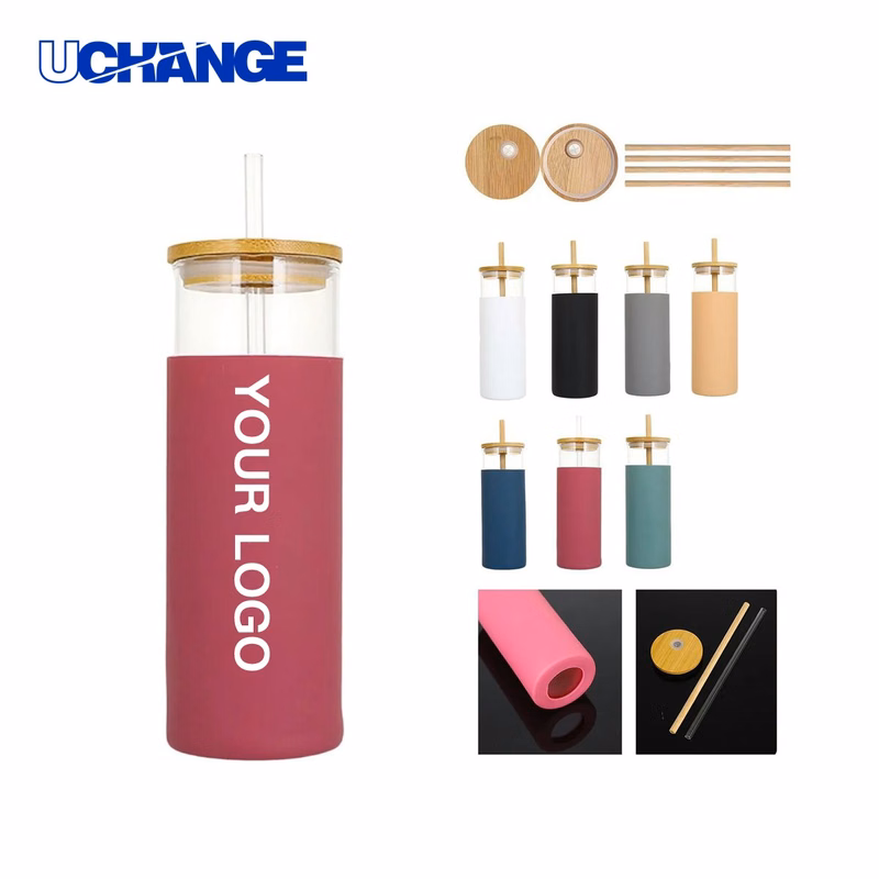 Glass Drink Tumbler Drinkware Eco Friendly with Grip
