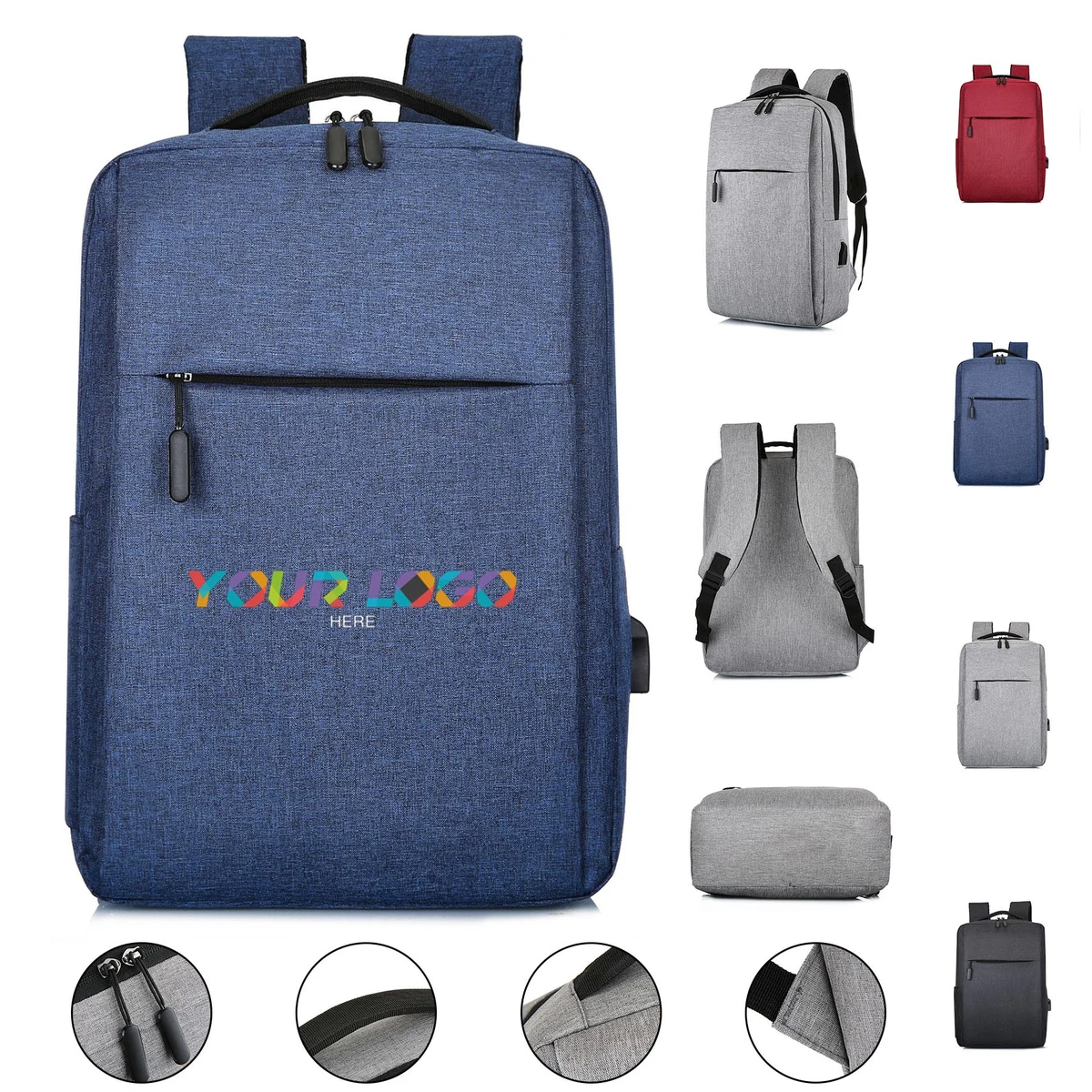 Laptop Travel Backpack With USB Charging Port 1