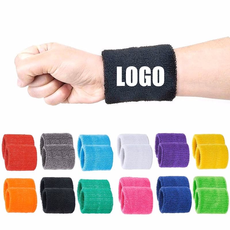 Sport Sweat Wristband Plush Terry
