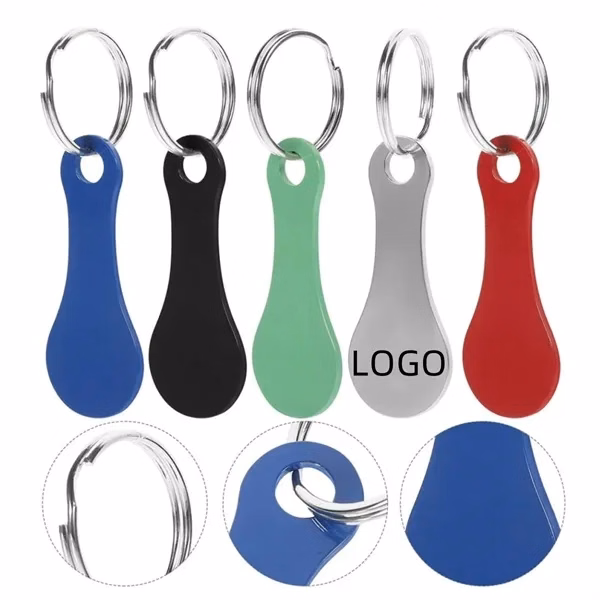 Custom Stainless Steel Keychain Grocery Token Rust-Proof — Practical Utility Item