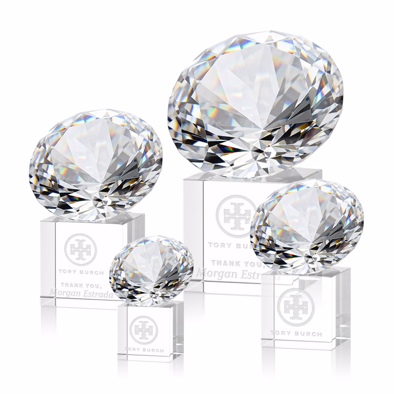 Gemstone Award on Cube - Diamond
