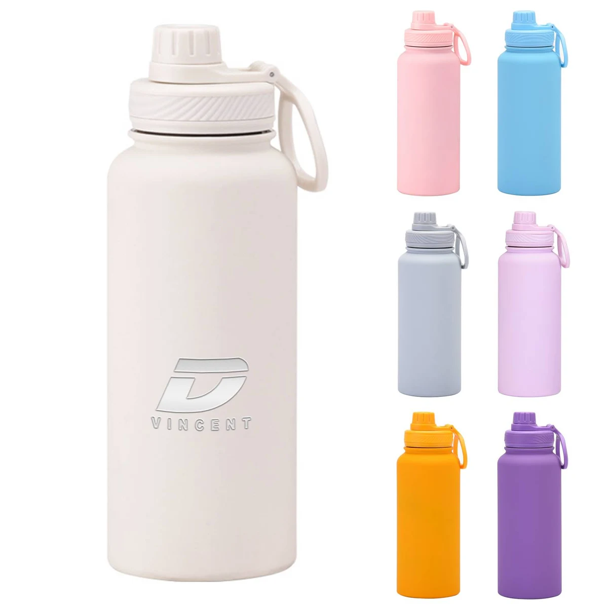 35oz Stainless Steel Water Bottle w/ Straw Lid, custom water bottle with logo imprint 1