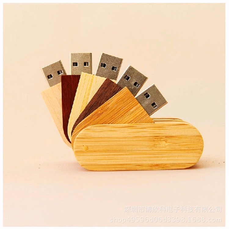 Wood rotate usb flash drives