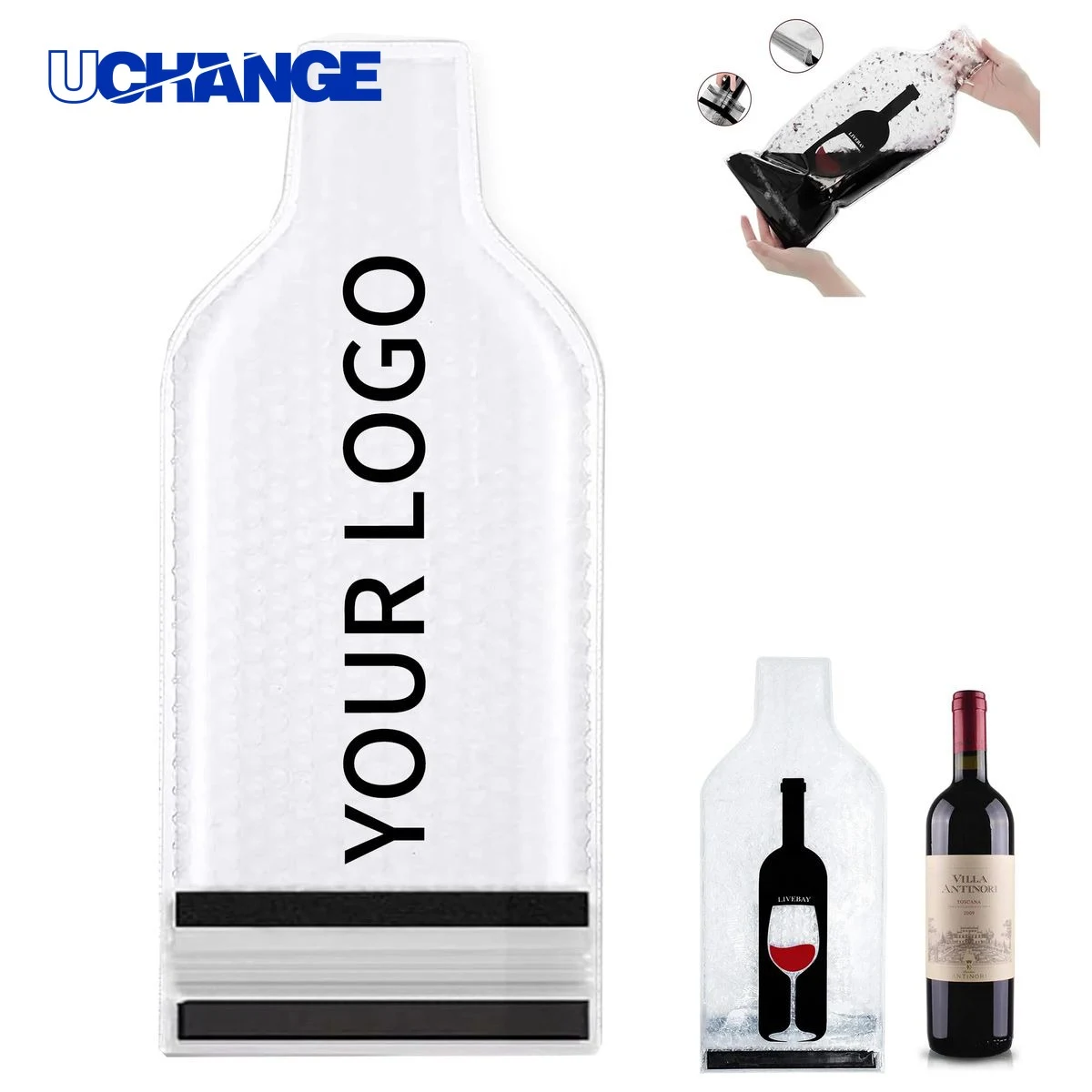 Wine Carrier Bag Leakproof Reusable Design 1