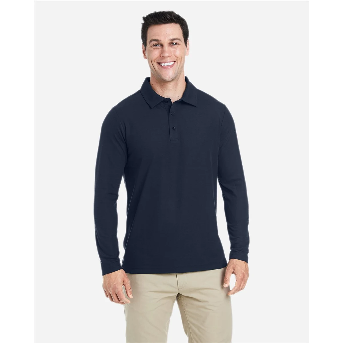 Men's Fusion ChromaSoft™ Long Sleeve Pique Polo - CE112L 1