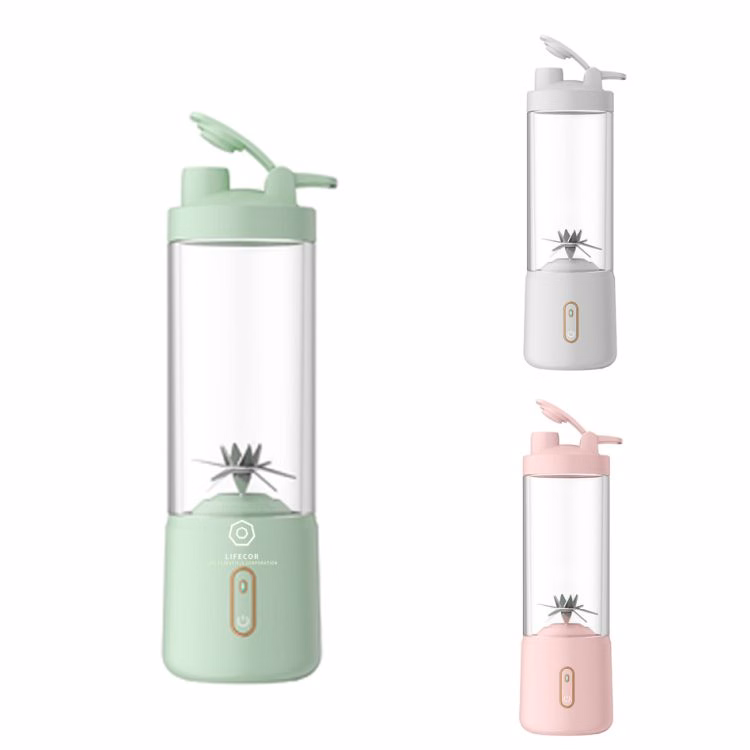 Mini Blender Cup with Travel Lid and USB Rechargeable
