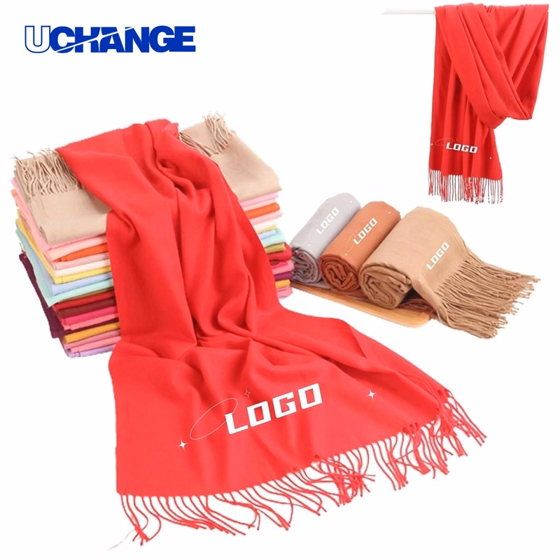 Woven Shawl Scarf with Fringes