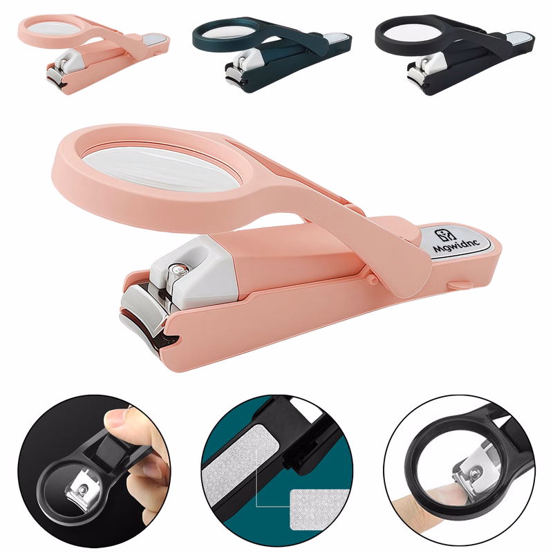 Magnifying Nail Clipper for Seniors with Rubber Handle