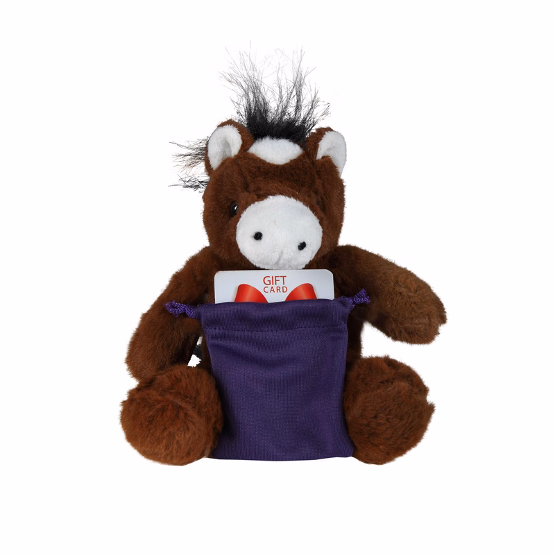 soft plush Horse with gift card sack