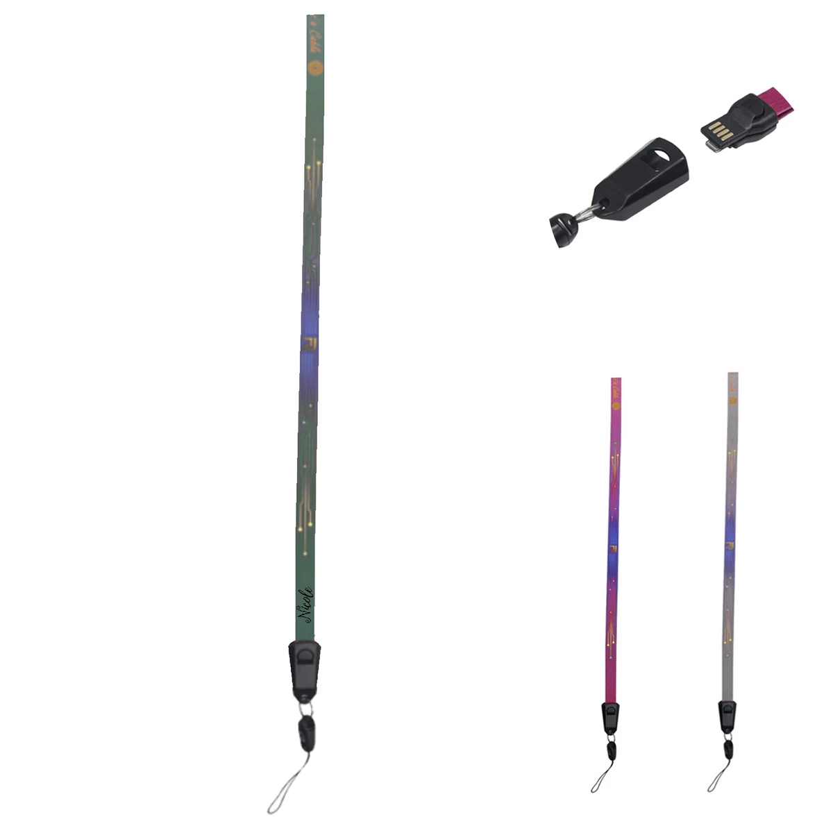 Woven Nylon Lanyard Charging Cable 1