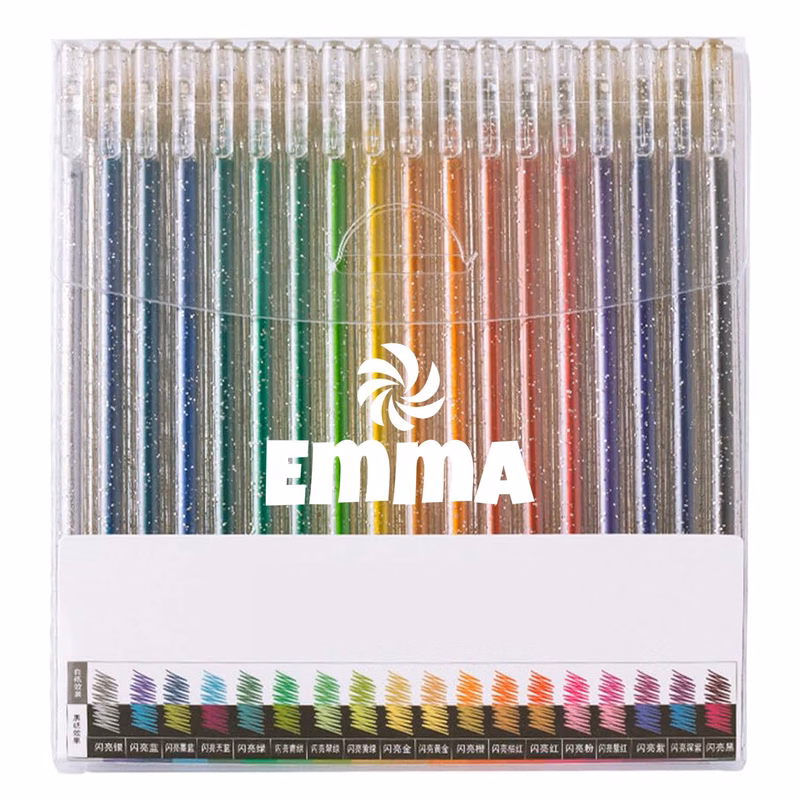18PCS Glitter Gel Pens Sparkling Ink