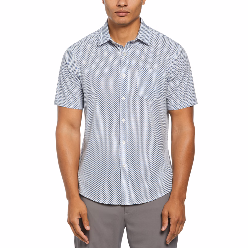 Men's Short Sleeve Stretch Woven Shirt