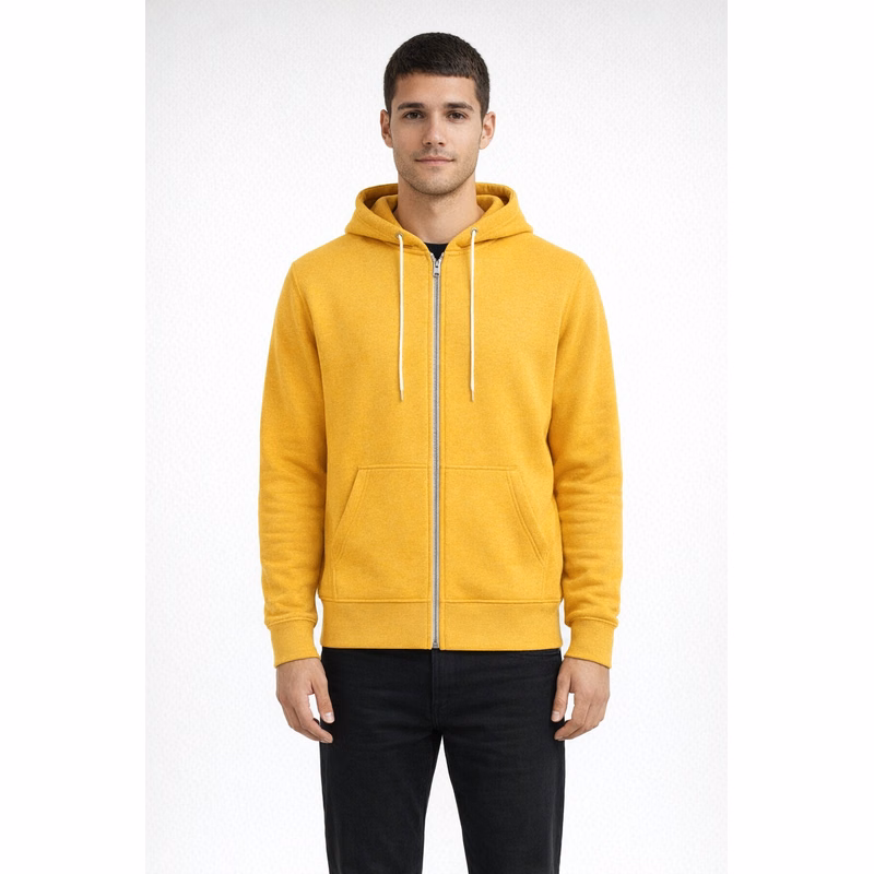 RETRO HEATHER ZIP HOOD