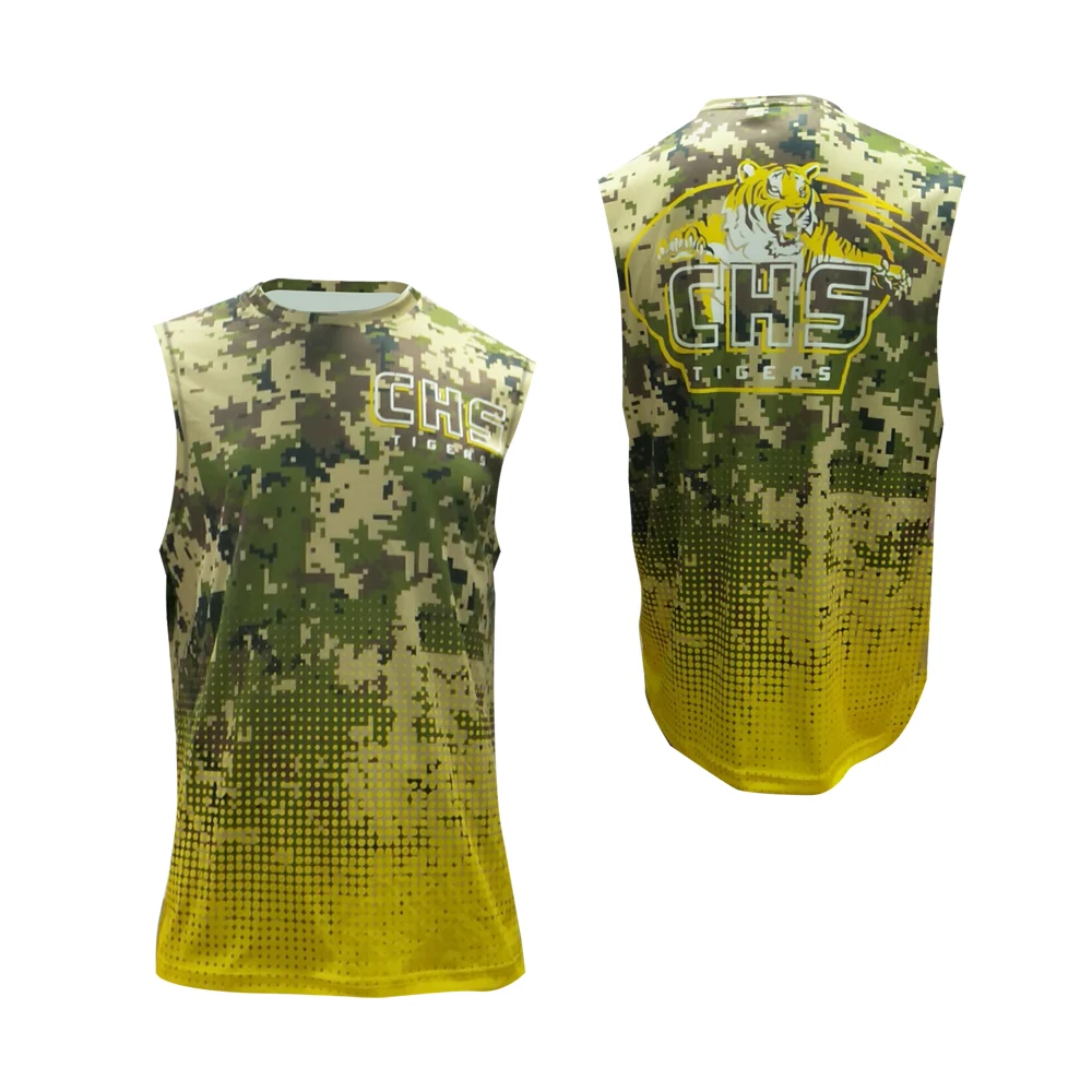 Men's Lightweight Crew Sleeveless Smooth Polyester Shirt 1