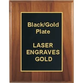 5" x 7" Cherry Finish Plaque with a Black Designer Plate 1