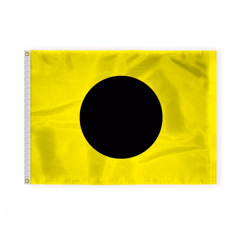 2.5'x3.3' Nylon Yellow with Black ball Beach Safety Flag
