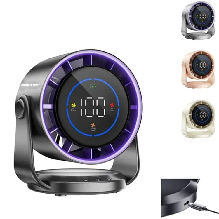 Digital Display Rechargeable Table Fan 1