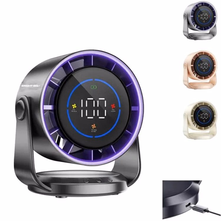 Digital Display Rechargeable Table Fan