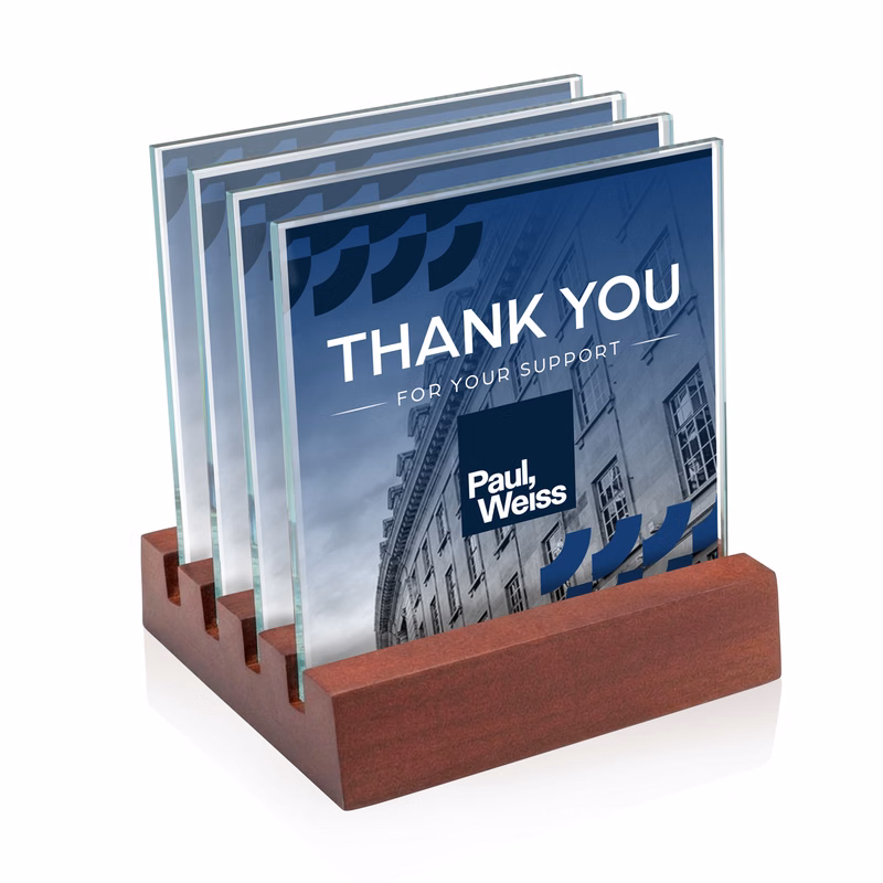 Rockford VividPrint™ Coasters - Set of 4 on Brolin Rosewood