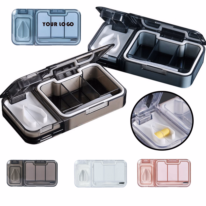 3Grid Packaging Medicine Box With Medicine Cutter??