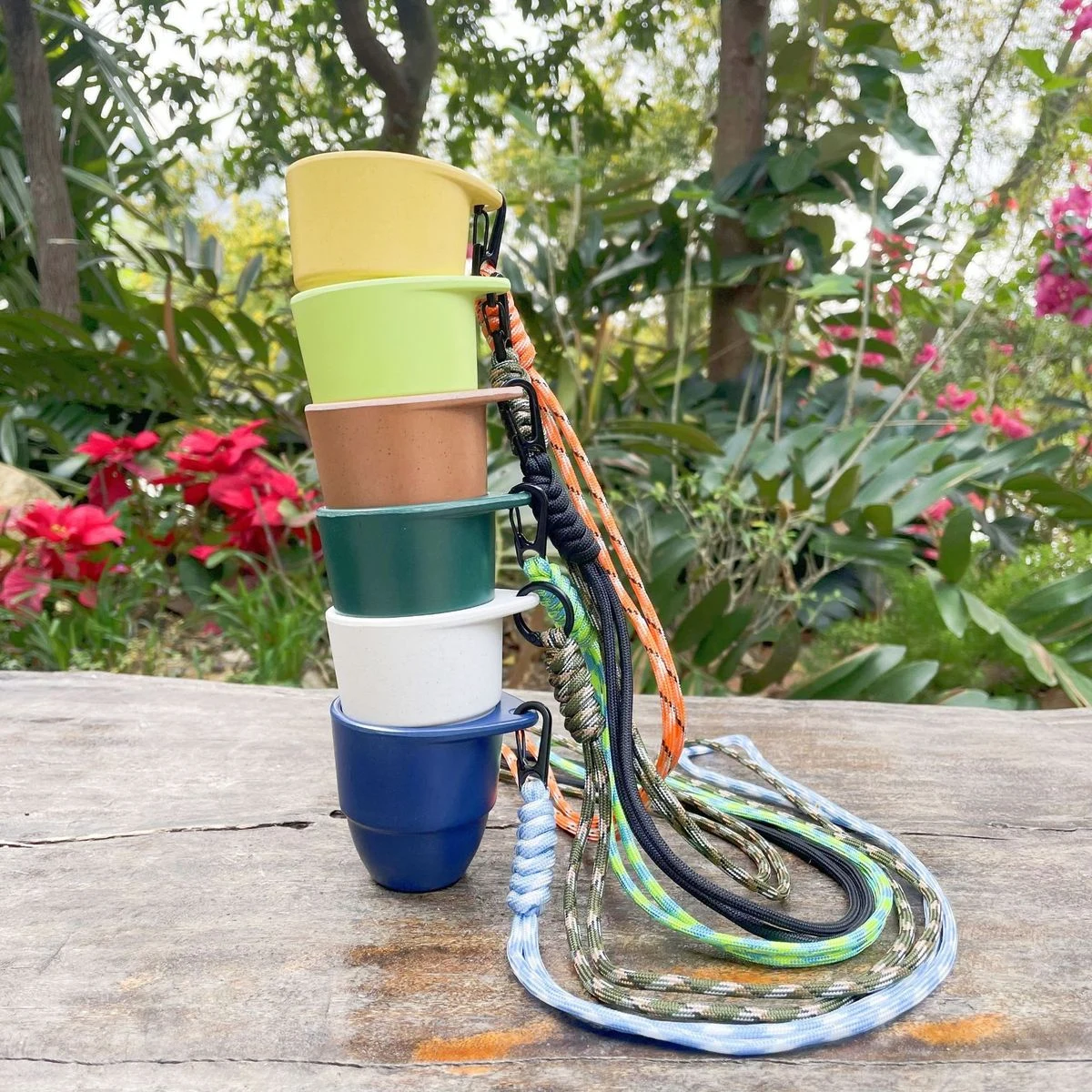 Eco - Friendly Portable Coffee Grounds Cup With Lanyard 1