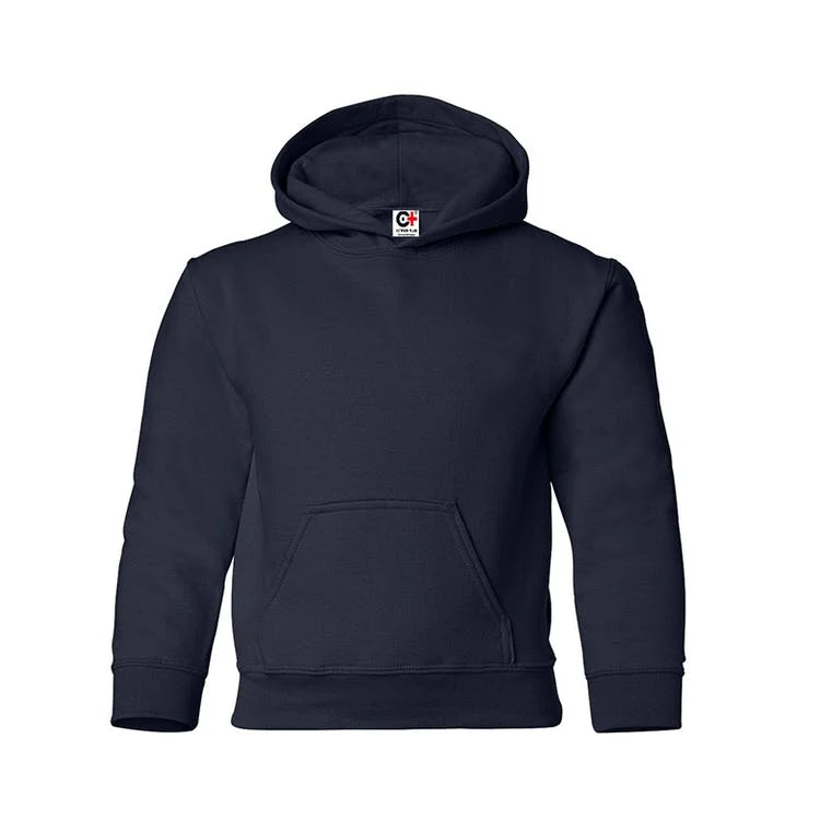 Kids' Hooded Pullover Navy Large, custom hoodie or sweatshirt with logo imprint 1