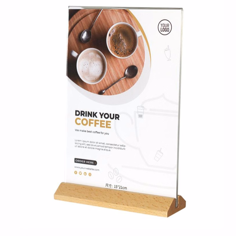 Maple Wood Countertop Sign Holder