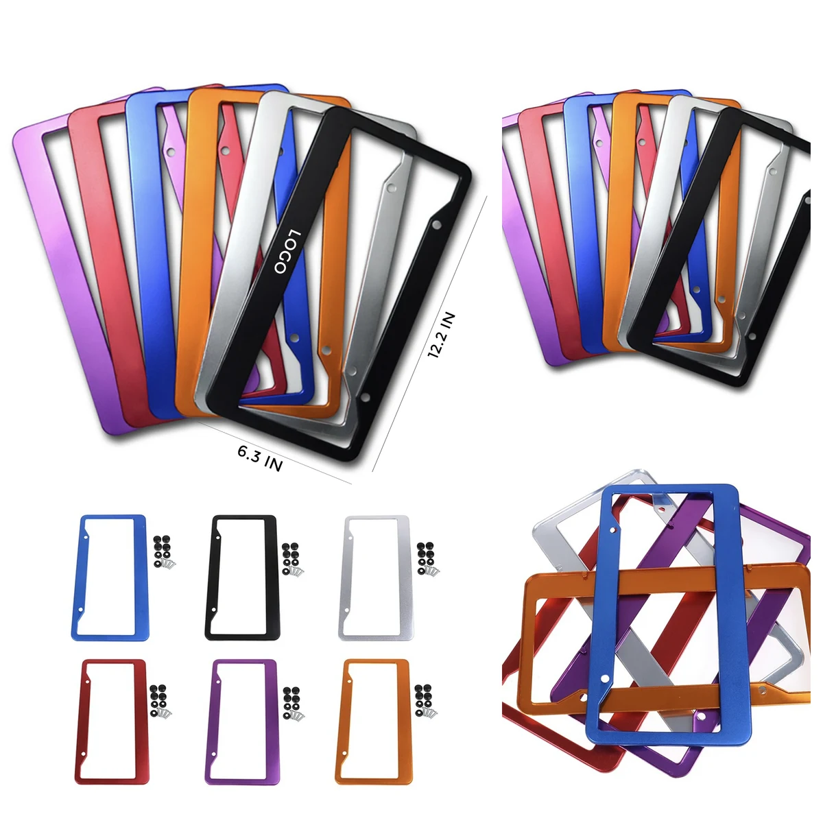 MOQ 10 PCS Personalized Metal License Plate Frames 1