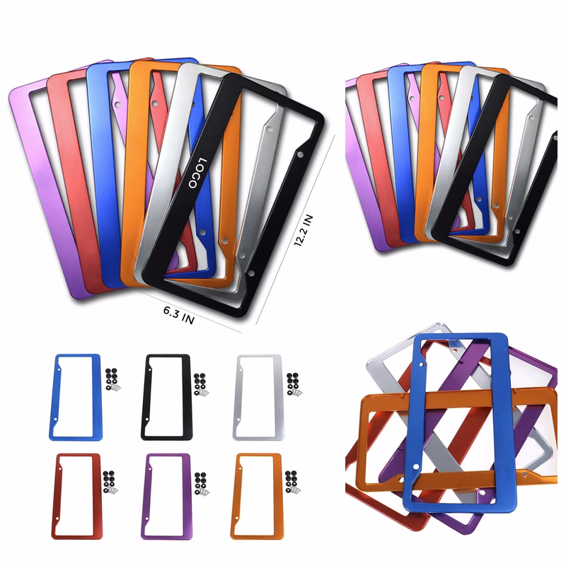 MOQ 10 PCS Personalized Metal License Plate Frames