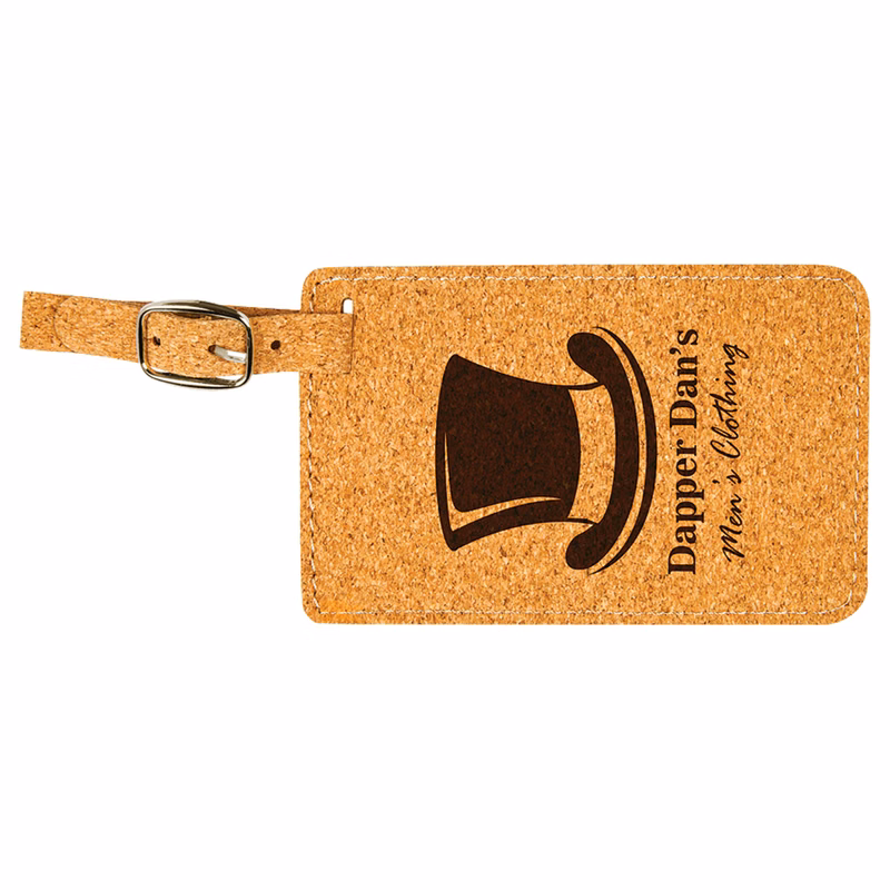 Agglomerated Cork Luggage Tag