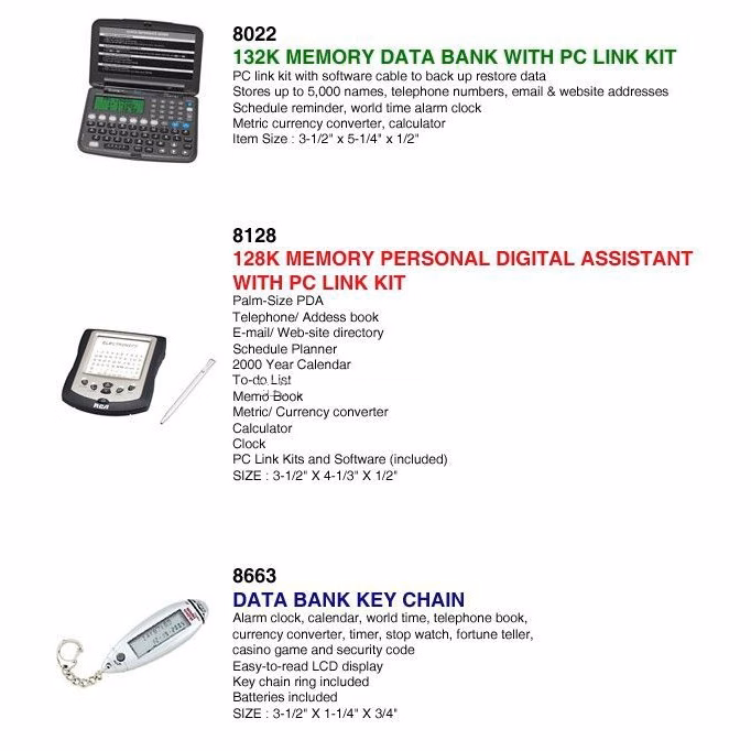 iBank ® Electronic Personal Hand-Held Organizers