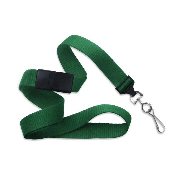 5/8" Blank Breakaway Lanyard w/Swivel Hook (Kelly Green) 1