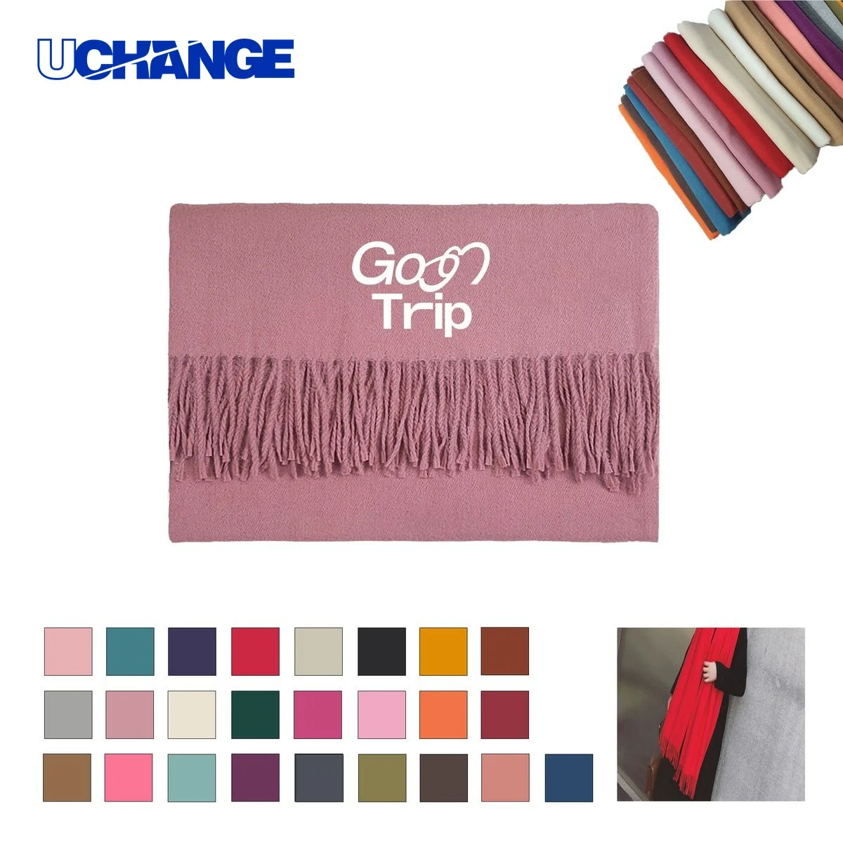 Thick Imitation Cashmere Shawl Scarf 1