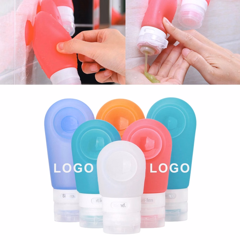 2 OZ Silicone Sucker Travel Liquid Lotion Bottles
