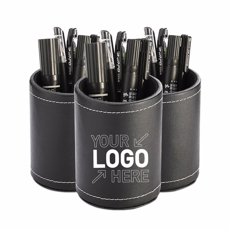 Leather Round Pen Holder