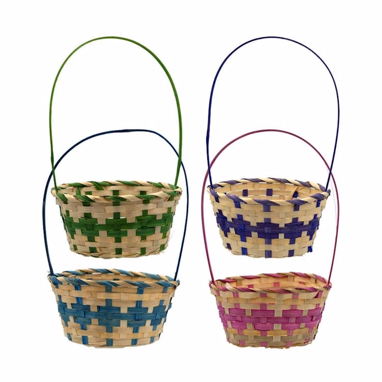 Round Easter Baskets Assorted - 8"x4"