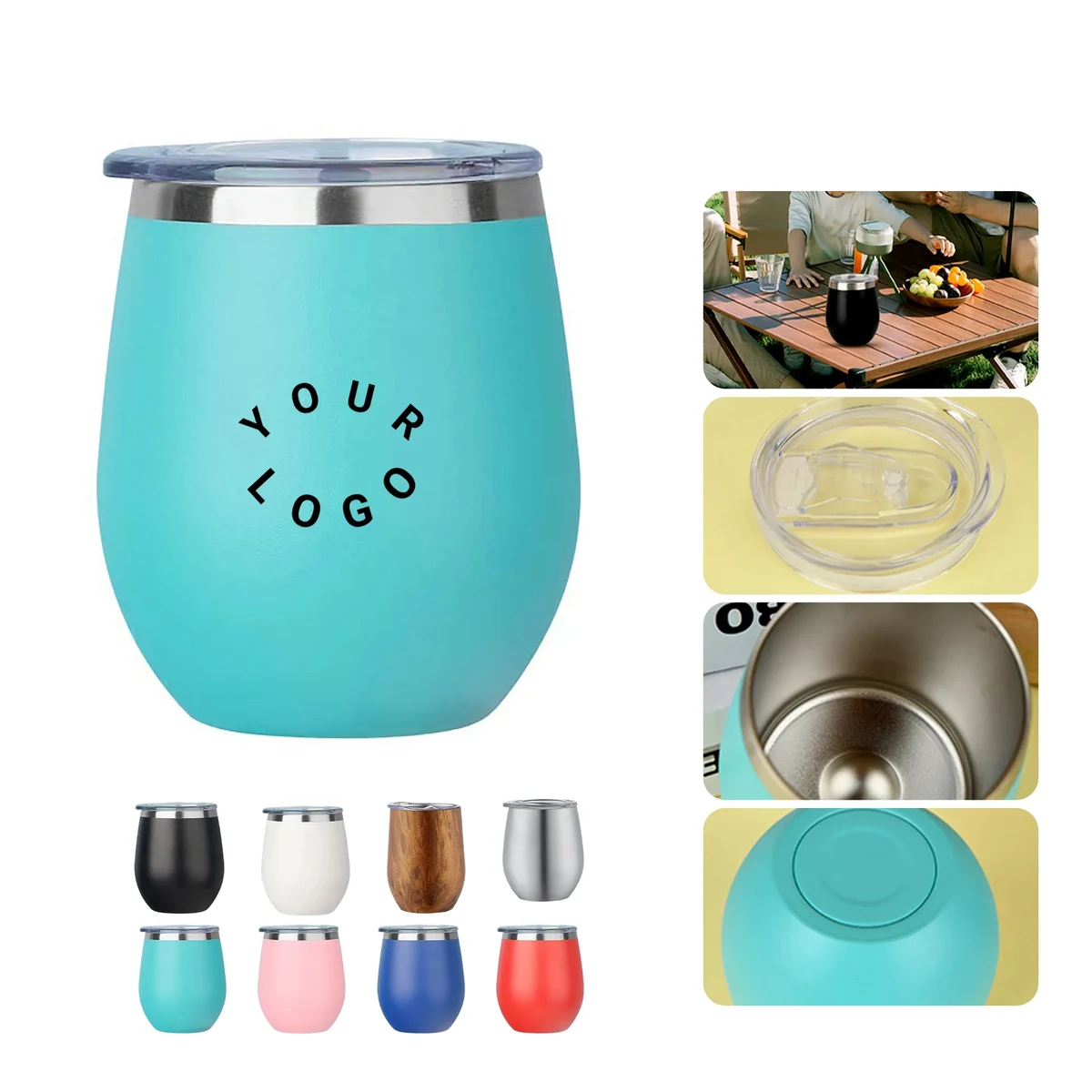 Stainless Steel Insulated Egg Cup with Sliding Lid 1