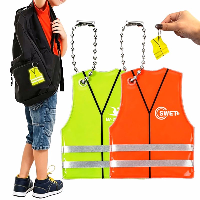 Reflective Safety Vest Keychain